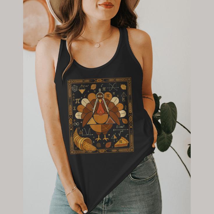 Math Turkey Teacher Thanksgiving Geometric Pi Equation Flowy Tank, funny design Math Turkey Teacher Thanksgiving Geometric Pi Equation Flowy Tank, funny design