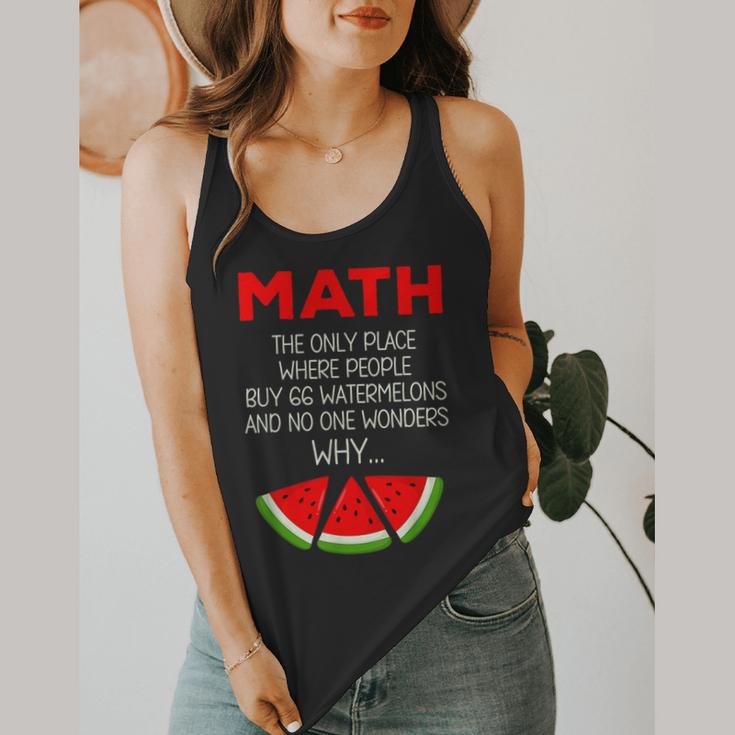 Math Watermelon Calculation Joke Teacher Student Flowy Tank, funny design Math Watermelon Calculation Joke Teacher Student Flowy Tank, funny design
