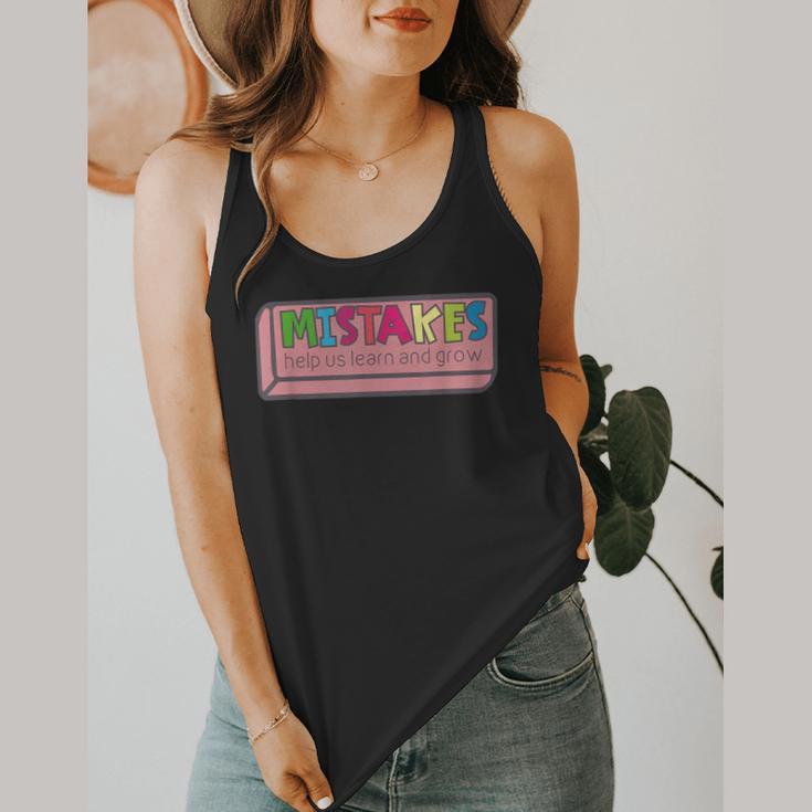 Mistakes Help Us Grow And Learn Teacher Flowy Tank, funny design Mistakes Help Us Grow And Learn Teacher Flowy Tank, funny design