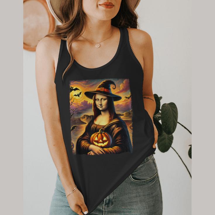 Mona Lisa Pumpkin Halloween Art Teacher Witchy Women Kids Flowy Tank, funny design Mona Lisa Pumpkin Halloween Art Teacher Witchy Women Kids Flowy Tank, funny design