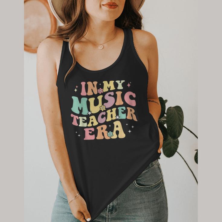 In My Music Teacher Era Retro Back To School Musician Band Men Women Flowy Tank, funny design