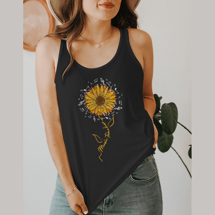 Music Teacher Shirt Sunflower Music Notes Musician Singer Flowy Tank, funny design Music Teacher Shirt Sunflower Music Notes Musician Singer Flowy Tank, funny design