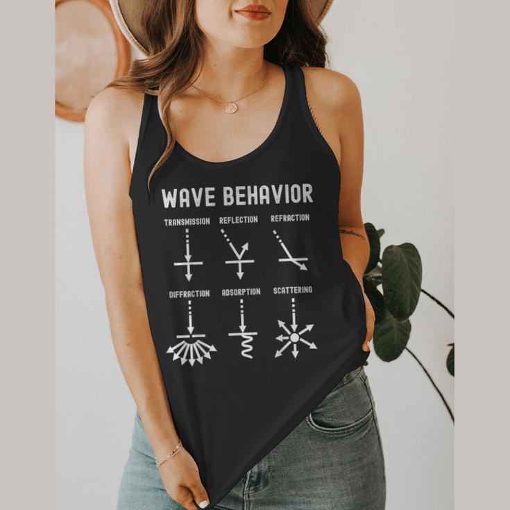 Nerdy Vintage Wave Behavior Physics Science Teacher Geek Men Women Girls Kids Flowy Tank, funny design