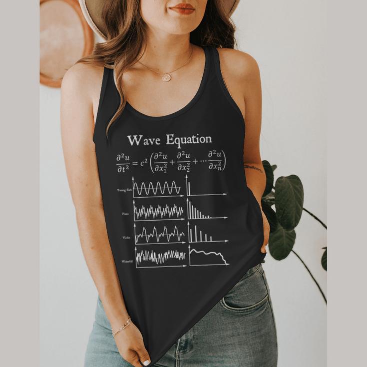 Nerdy Wave Equation Music Physics Science Math Teacher Geek Men Women Girls Kids Flowy Tank, funny design