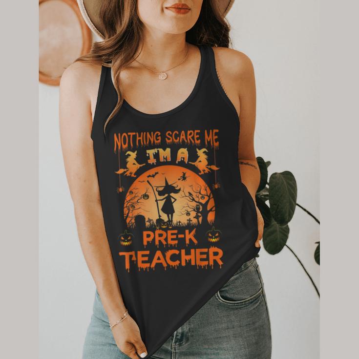 Nothing Scare Me I'm a Pre-k Teacher Matching Halloween For Men Women Flowy Tank, funny design