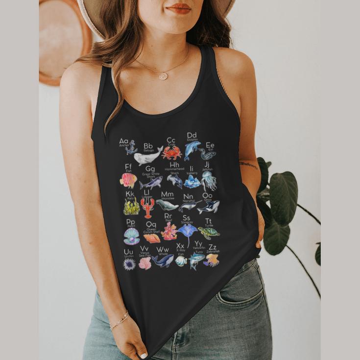 Ocean Animals Alphabet Cute Sea Life ABC Marine Kids Teacher Flowy Tank, funny design Ocean Animals Alphabet Cute Sea Life ABC Marine Kids Teacher Flowy Tank, funny design