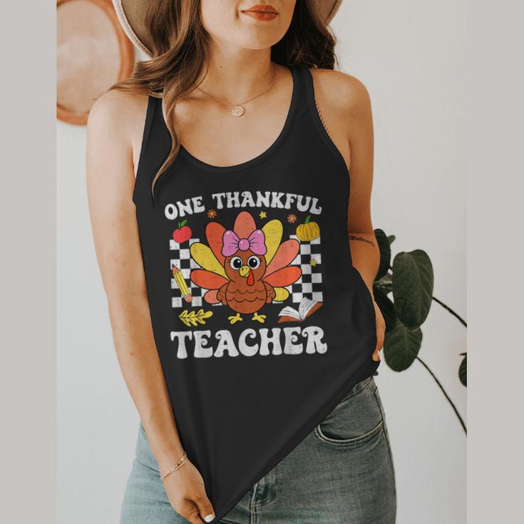 One Thankful Teacher Turkey Thanksgiving Teaching Flowy Tank, funny design One Thankful Teacher Turkey Thanksgiving Teaching Flowy Tank, funny design