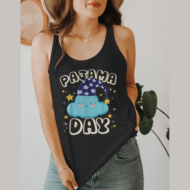 Pajama Day School Spirit Week Fun Cloud Teacher Student Flowy Tank, funny design