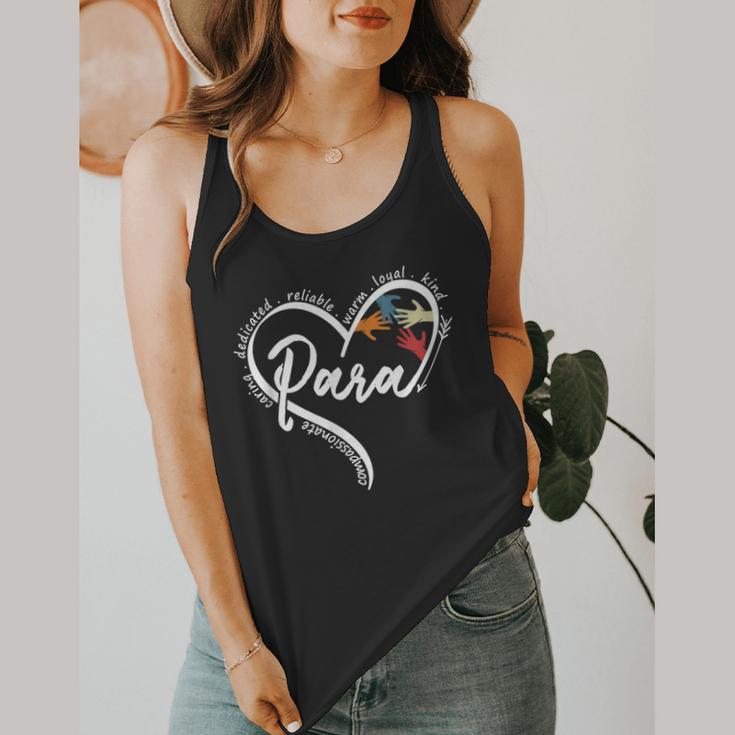 Para Heart Paraprofessional Teacher Paraeducator Flowy Tank, funny design Para Heart Paraprofessional Teacher Paraeducator Flowy Tank, funny design