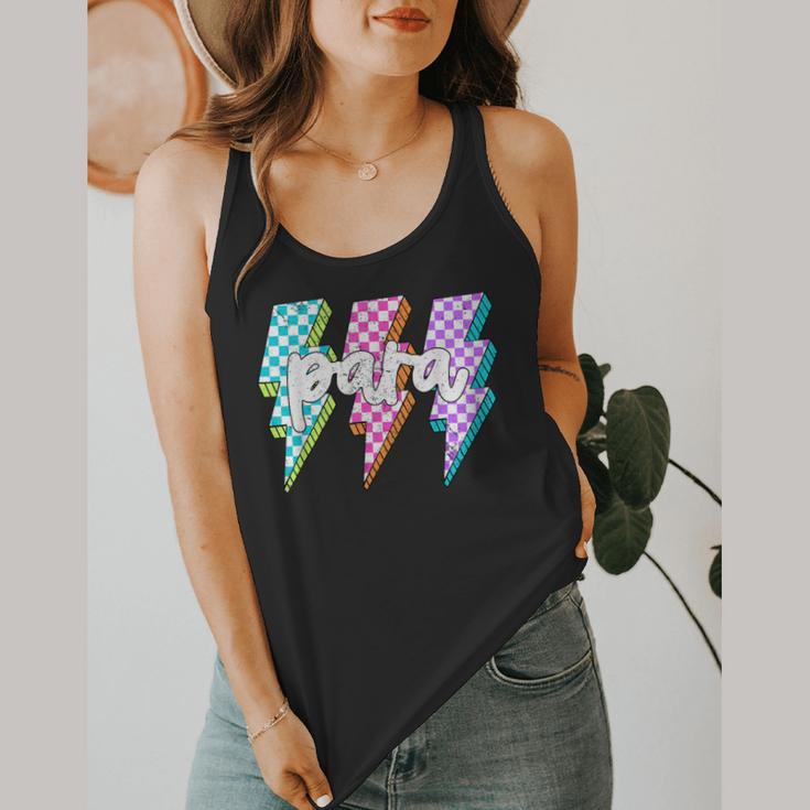 Para Squad Paraprofessional Teacher Lightning Bolt Flowy Tank, funny design Para Squad Paraprofessional Teacher Lightning Bolt Flowy Tank, funny design