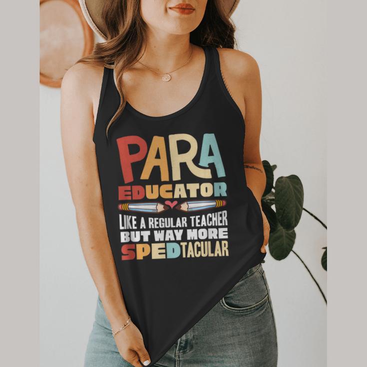 Paraeducator Paraprofessional SPED Teacher Flowy Tank, funny design Paraeducator Paraprofessional SPED Teacher Flowy Tank, funny design