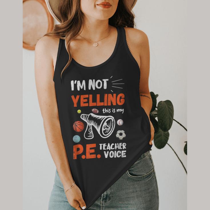 PE Teacher Voice PE Teacher School Fitness Class Flowy Tank, funny design PE Teacher Voice PE Teacher School Fitness Class Flowy Tank, funny design