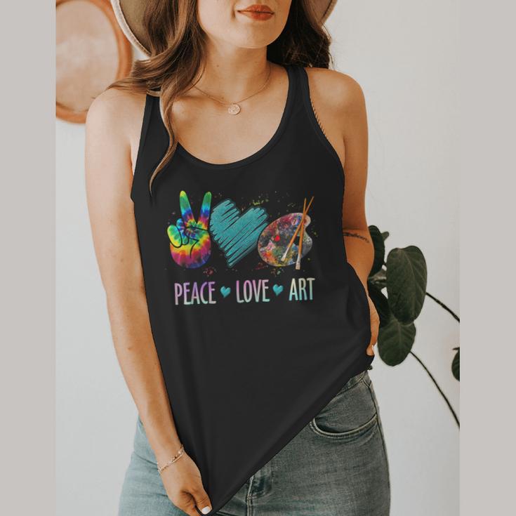 Peace Love Art Painting Palette Art Teacher Flowy Tank, funny design Peace Love Art Painting Palette Art Teacher Flowy Tank, funny design