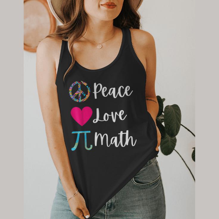 Peace Love Math Maths Teacher Pi Symbol Men Women Flowy Tank, funny design Peace Love Math Maths Teacher Pi Symbol Men Women Flowy Tank, funny design