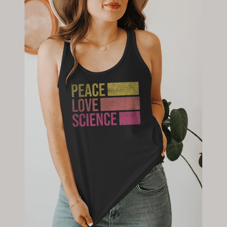 Peace Love Science Lovers Math Chemistry Teacher Flowy Tank, funny design Peace Love Science Lovers Math Chemistry Teacher Flowy Tank, funny design