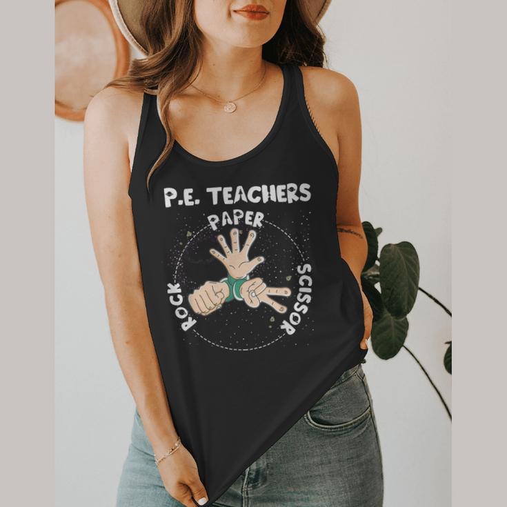 Physical Education PE Teacher Rock Paper Scissor Flowy Tank, funny design Physical Education PE Teacher Rock Paper Scissor Flowy Tank, funny design