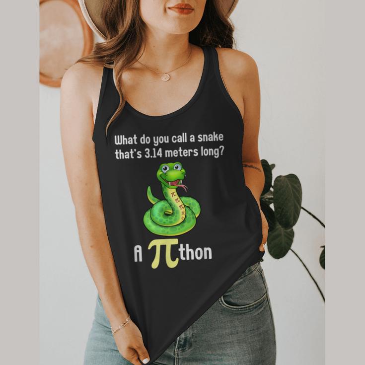 Pi Day Puns Pithon Math Teacher Jokes Women Men Kids Flowy Tank, funny design