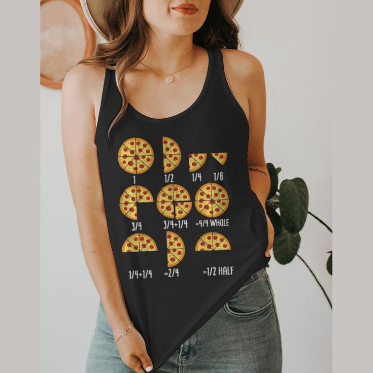 Pizza Slice Fraction Math Teacher Back To School Educational Flowy Tank, funny design