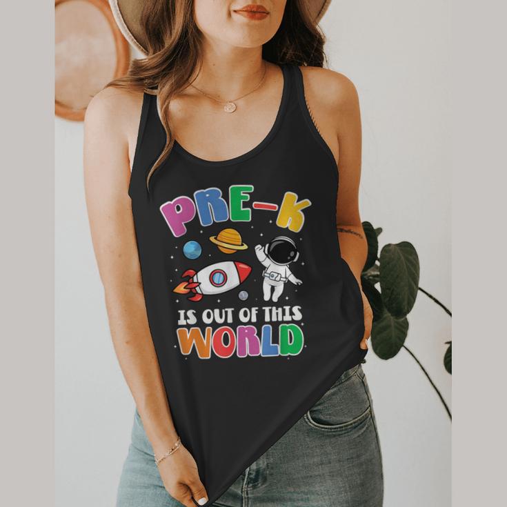 Pre-K Student Teacher Astronaut Space Back To School Flowy Tank, funny design