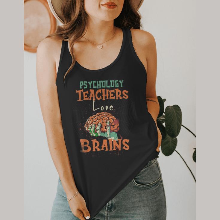 Psychology Teachers Love Brains Halloween For Psychologists Men Women Flowy Tank, funny design