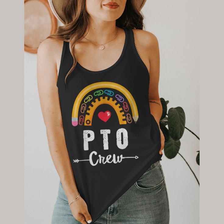 PTO Crew Parent School Volunteer Board Mom Parent Teacher Flowy Tank, funny design PTO Crew Parent School Volunteer Board Mom Parent Teacher Flowy Tank, funny design