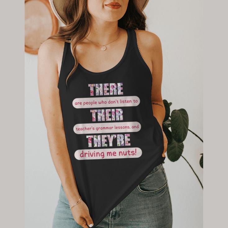 There Their They'Re Teacher English Grammar Police Flowy Tank, funny design There Their They'Re Teacher English Grammar Police Flowy Tank, funny design
