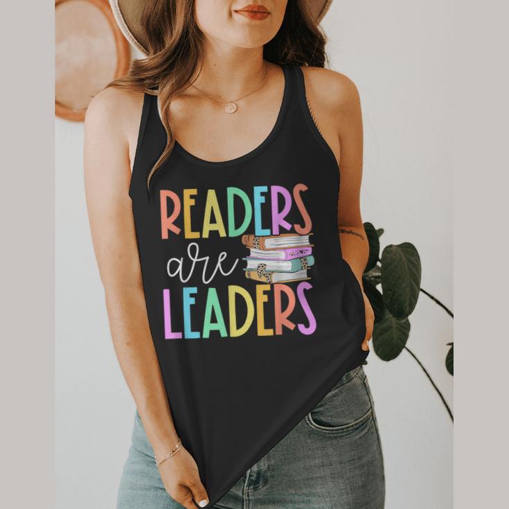 Readers Are Leaders Reading Book Lovers Teacher Women Kids Flowy Tank, funny design Readers Are Leaders Reading Book Lovers Teacher Women Kids Flowy Tank, funny design