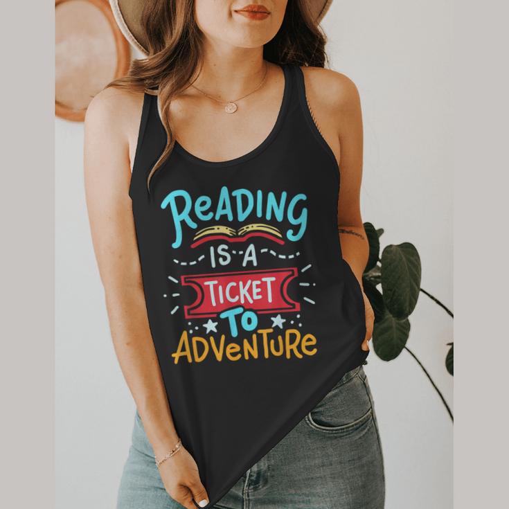 Reading Adventure Library Student Teacher Book Flowy Tank, funny design Reading Adventure Library Student Teacher Book Flowy Tank, funny design