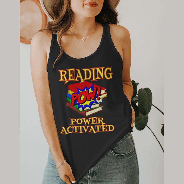 Reading Super Power Activated Superhero Teacher Or Student Men Women Girls Kids Flowy Tank, funny design
