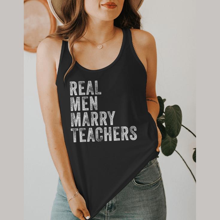 Real Men Marry Teachers Future Husband Wife Engagement Flowy Tank, funny design Real Men Marry Teachers Future Husband Wife Engagement Flowy Tank, funny design