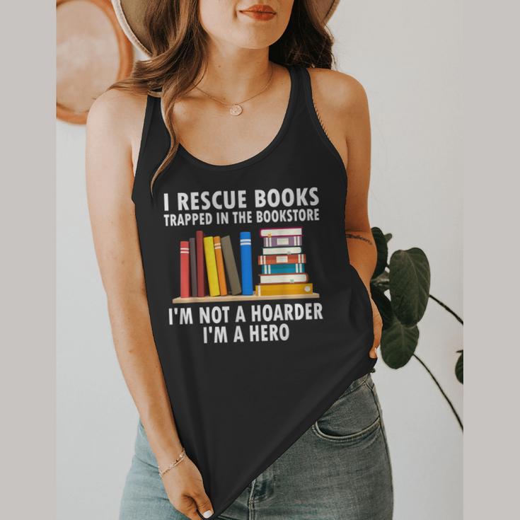 I Rescue Books Trapped In The Bookstore Book Teacher For Men Women Flowy Tank, funny design