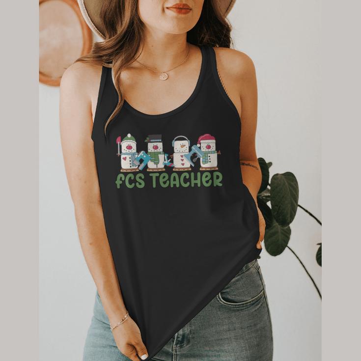 Retro Christmas Snowman FCS Teacher Family Consumer Science Flowy Tank, funny design Retro Christmas Snowman FCS Teacher Family Consumer Science Flowy Tank, funny design