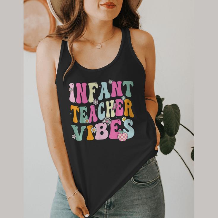 Retro Infant Teacher Vibes Women Daycare Teacher Flowy Tank, funny design