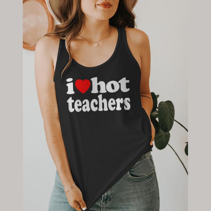 Retro I Love Hot Teachers Vintage I Heart Hot Teacher Men Women Girls Kids Flowy Tank, funny design