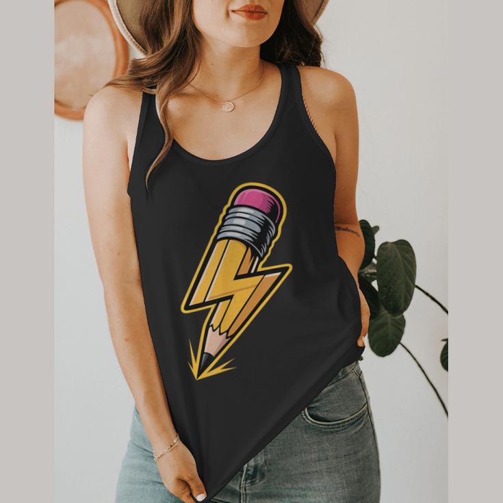 Retro Pencil Pencil Back To School Teacher Student Flowy Tank, funny design Retro Pencil Pencil Back To School Teacher Student Flowy Tank, funny design