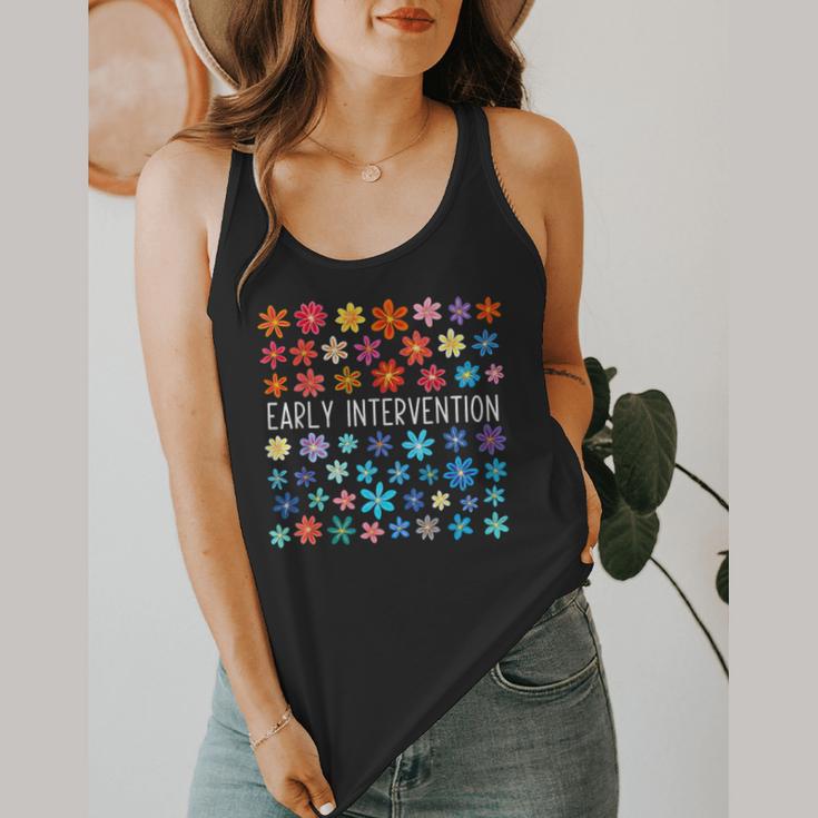 Retro Wildflower Early Intervention Teacher Interventionist Flowy Tank, funny design Retro Wildflower Early Intervention Teacher Interventionist Flowy Tank, funny design