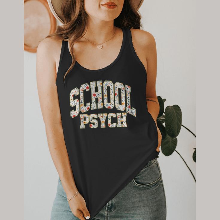 Retro Wildflower School Psych Teacher School Psychologist Flowy Tank, funny design Retro Wildflower School Psych Teacher School Psychologist Flowy Tank, funny design