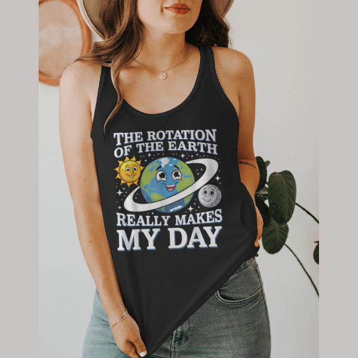 Rotation Of Earth Science Teacher Earth Day Men Women Flowy Tank, funny design