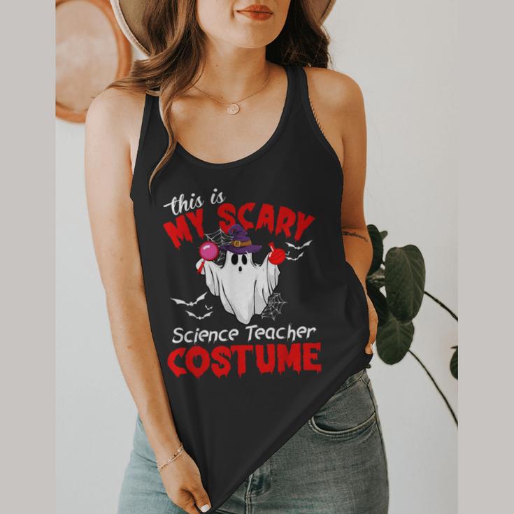 This Is My Scary Science Teacher Costume Ghost Halloween Flowy Tank, funny design
