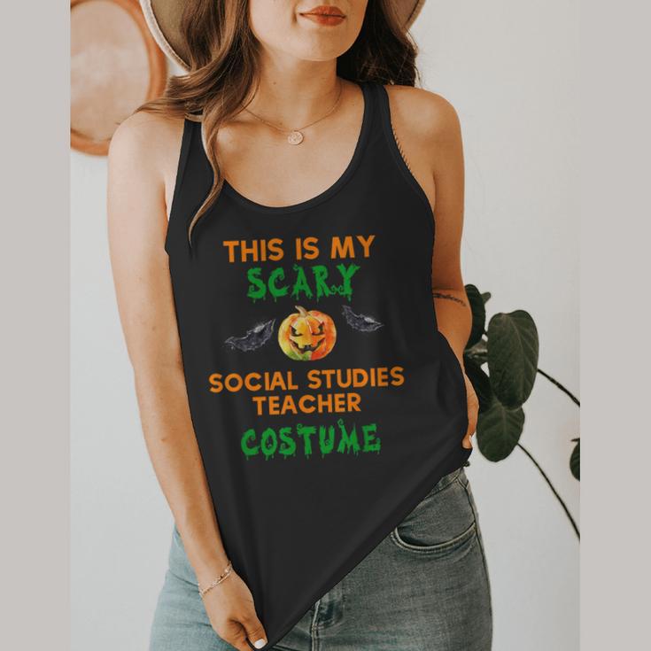My Scary Social Studies Teacher Costume Halloween Men Women Flowy Tank, funny design My Scary Social Studies Teacher Costume Halloween Men Women Flowy Tank, funny design