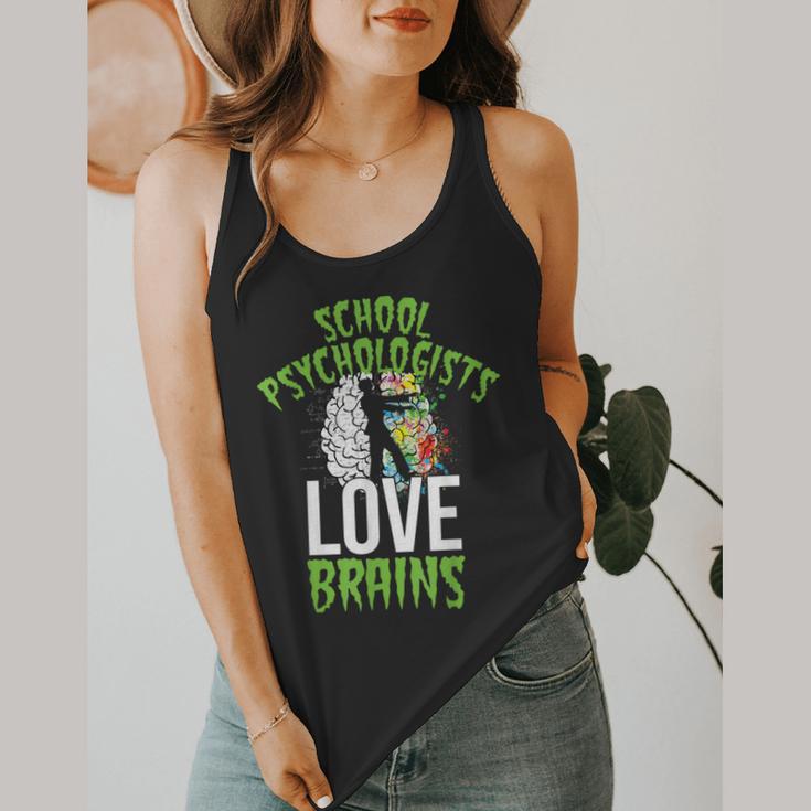 School Psychologists Love Brains Halloween Teacher Counselor Flowy Tank, funny design School Psychologists Love Brains Halloween Teacher Counselor Flowy Tank, funny design