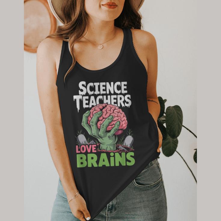 Science Teachers Love Brains Shirt Men Women Halloween Flowy Tank, funny design