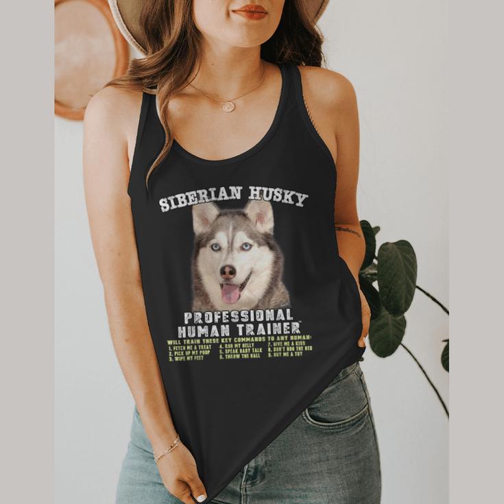 Siberian Husky Professional Human Trainer Flowy Tank, funny design