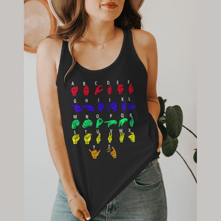 Sign Language Alphabet For ASL Interpreter Deaf Teacher Stud For Men Women Girls Kids Flowy Tank, funny design Sign Language Alphabet For ASL Interpreter Deaf Teacher Stud For Men Women Girls Kids Flowy Tank, funny design