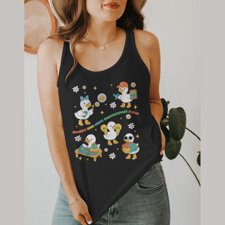 Silly Goose Behavior Analyst RBT ABA Therapy SPED Teacher Flowy Tank, funny design