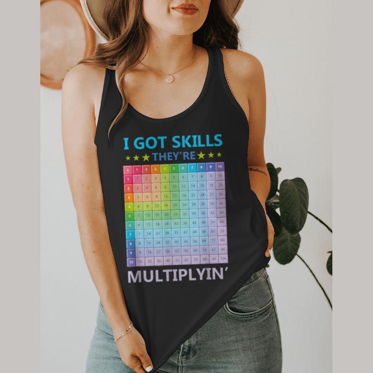 I Got Skills They'Re Multiplying Math Teacher Students Flowy Tank, funny design I Got Skills They'Re Multiplying Math Teacher Students Flowy Tank, funny design