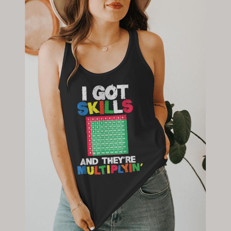 I Got Skills They'Re Multiplying Shirt Math Teacher Flowy Tank, funny design I Got Skills They'Re Multiplying Shirt Math Teacher Flowy Tank, funny design