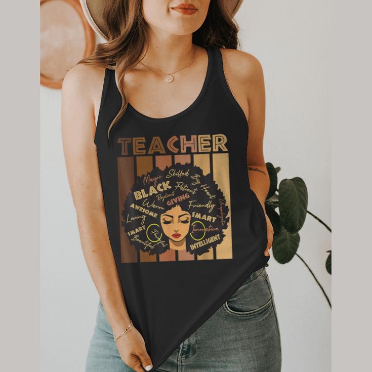 Smart Teacher Afro Girl Melanin African American Wowen Flowy Tank, funny design