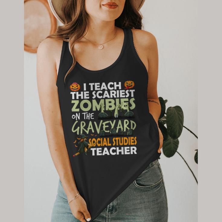 Social Studies Teacher Teach Scariest Zombies On Graveyard For Men Women Flowy Tank, funny design Social Studies Teacher Teach Scariest Zombies On Graveyard For Men Women Flowy Tank, funny design