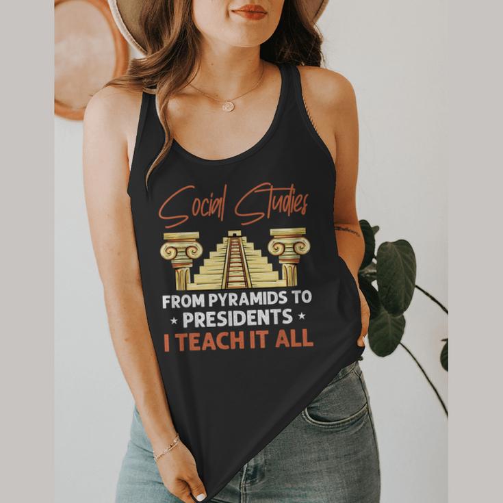 Social Studies Teacher World History Teacher Men Women Flowy Tank, funny design